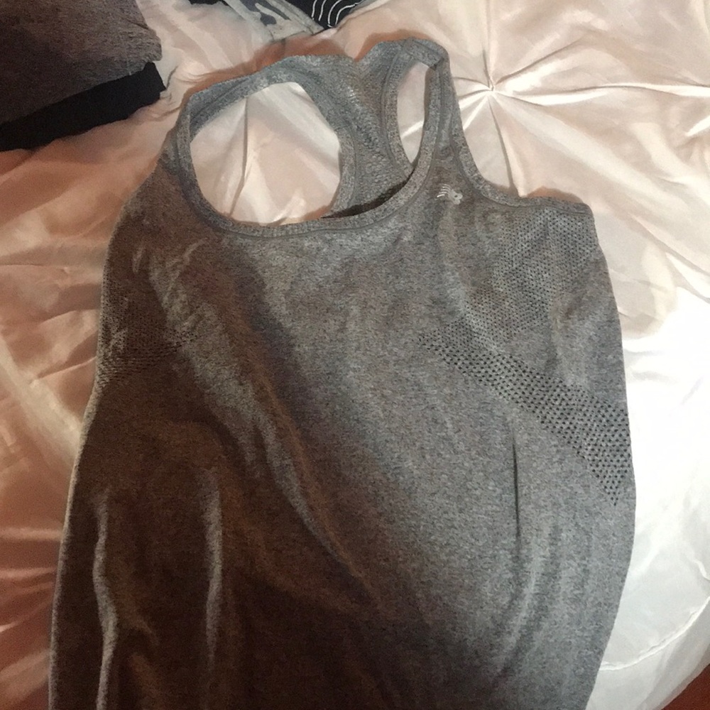 Grey dry fit tank